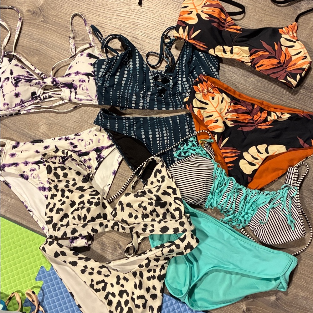 Colorful Bikinis set of 5 in size small